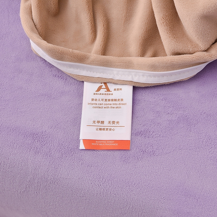 91家纺网 家纺一手货源 找家纺 湘雪家居  2025新款高克重纯色刺绣牛奶绒床单款系列四件套-提供买家秀 星语款-熏韵紫