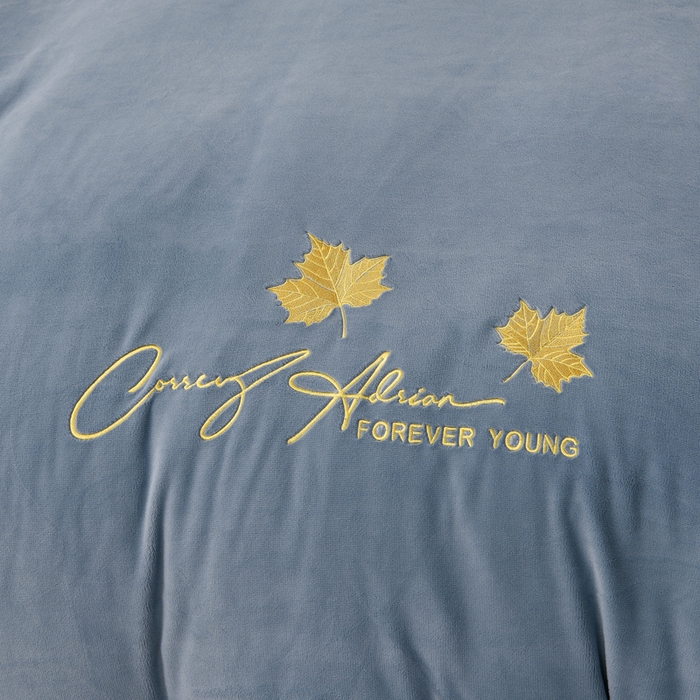 91家纺网 家纺一手货源 找家纺 （总）湘雪家居  2025新款高克重纯色刺绣牛奶绒床单款系列四件套-提供买家秀