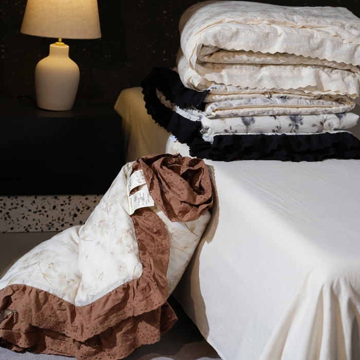 桂雅居 2025新款自然麻棉麻印花懒人被被子被芯 组合