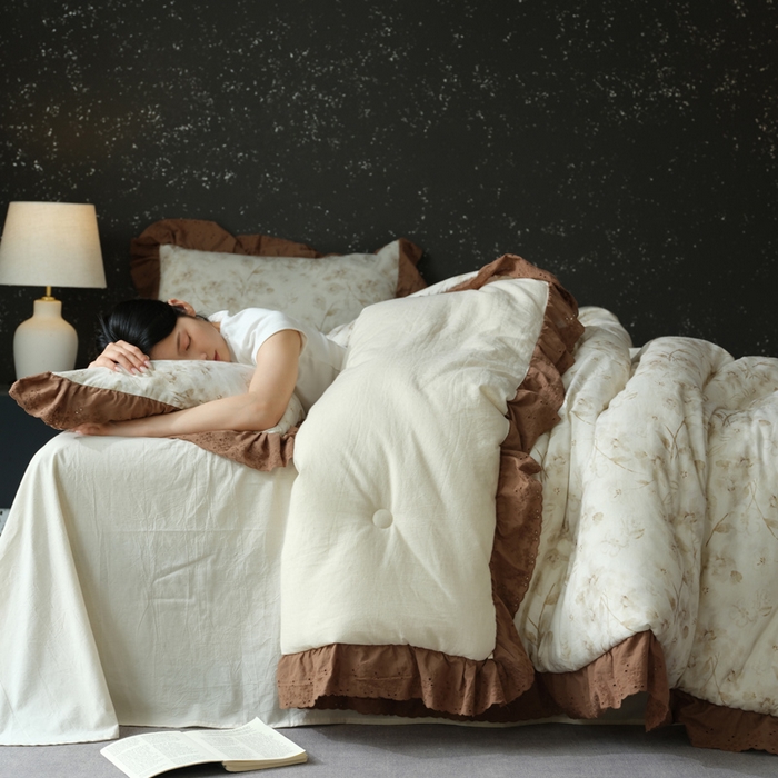 91家纺网 家纺一手货源 找家纺 桂雅居 2025新款自然麻棉麻印花懒人被被子被芯 寻觅