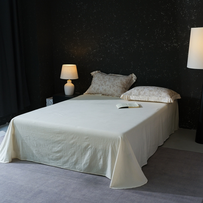 91家纺网 家纺一手货源 找家纺 桂雅居 2025新款自然麻棉麻印花懒人被被子被芯 七月唱片