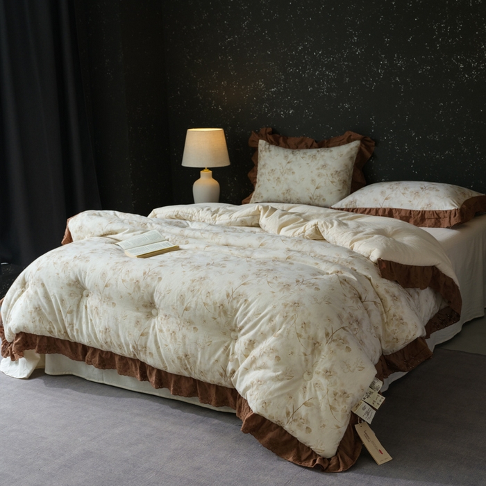 91家纺网 家纺一手货源 找家纺 桂雅居 2025新款自然麻棉麻印花懒人被被子被芯 寻觅