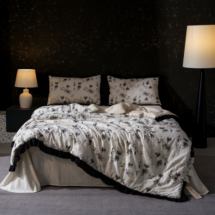 桂雅居 2025新款自然麻棉麻印花懒人被被子被芯 清风三两