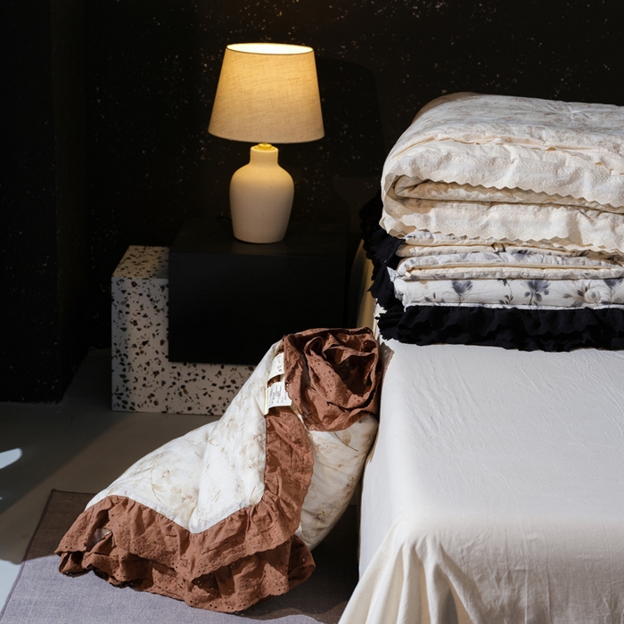 91家纺网 家纺一手货源 找家纺 桂雅居 2025新款自然麻棉麻印花懒人被被子被芯 组合