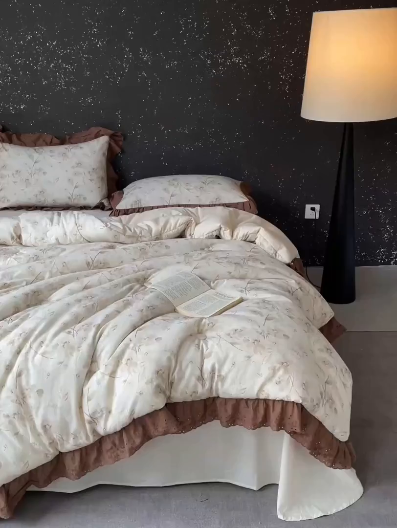 91家纺网 家纺一手货源 找家纺 桂雅居 2025新款自然麻棉麻印花懒人被被子被芯 寻觅