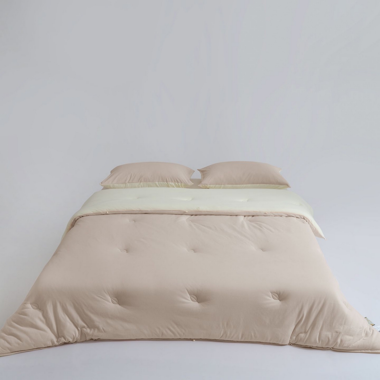 91家纺网 家纺一手货源 找家纺 （总）桂雅居 2025新款可水洗全棉针织棉东方茶净奶糖云朵被被子被芯