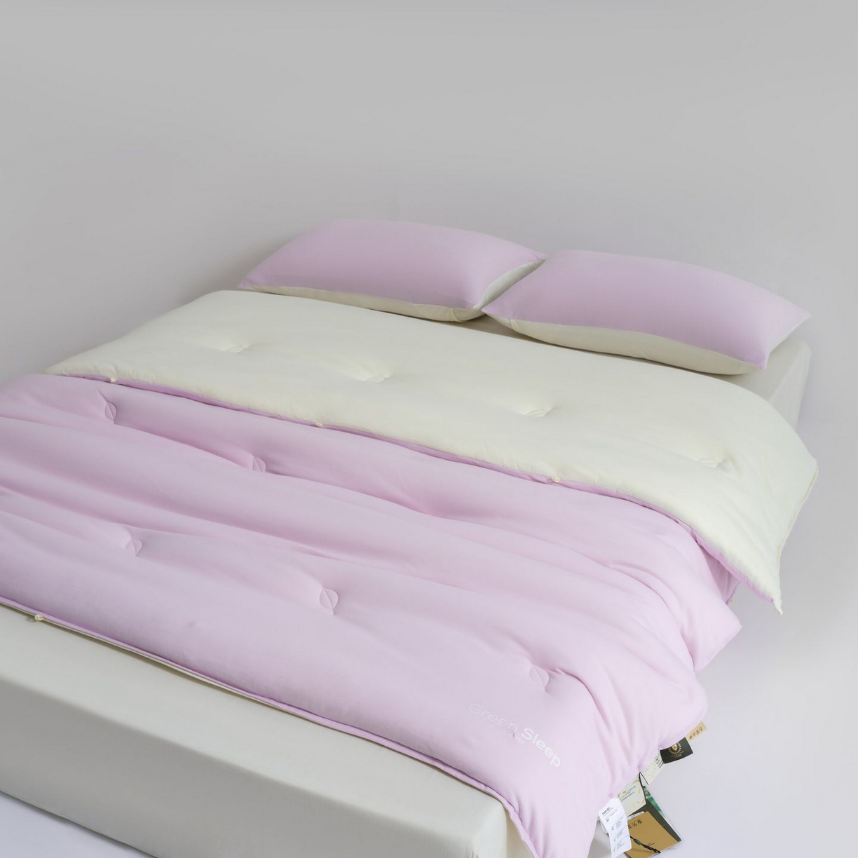 91家纺网 家纺一手货源 找家纺 桂雅居 2025新款可水洗全棉针织棉东方茶净奶糖云朵被被子被芯 奶油紫