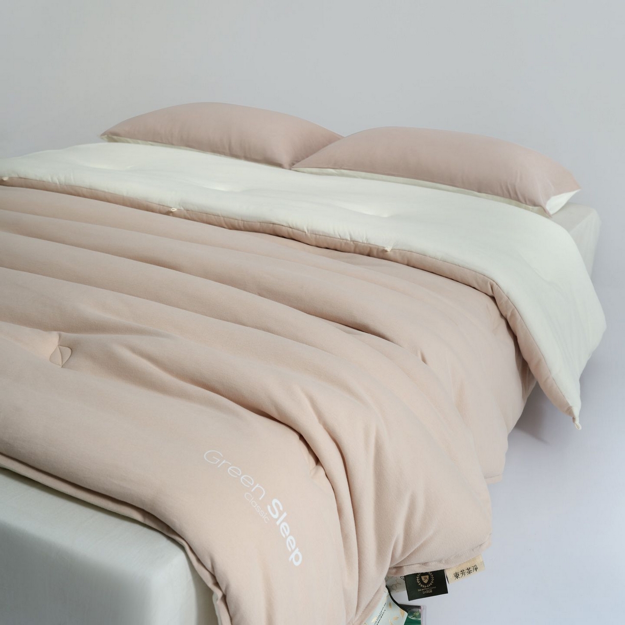 91家纺网 家纺一手货源 找家纺 桂雅居 2025新款可水洗全棉针织棉东方茶净奶糖云朵被被子被芯 奶咖