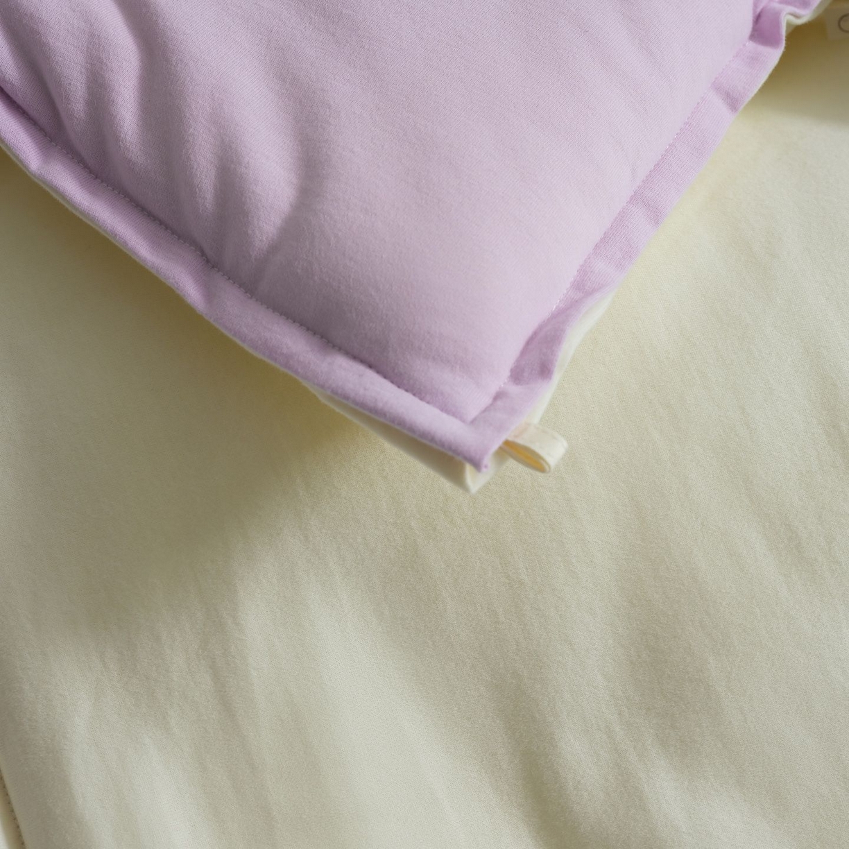 91家纺网 家纺一手货源 找家纺 桂雅居 2025新款可水洗全棉针织棉东方茶净奶糖云朵被被子被芯 奶油紫