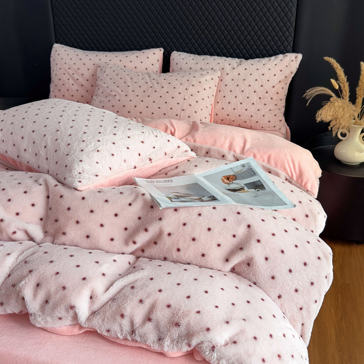 91家纺网 家纺一手货源 找家纺 （总）璐维斯 2025 A类舒适兔毛绒印花四件套卡通花卉牛奶绒秋冬保暖床上用品单被套三件套