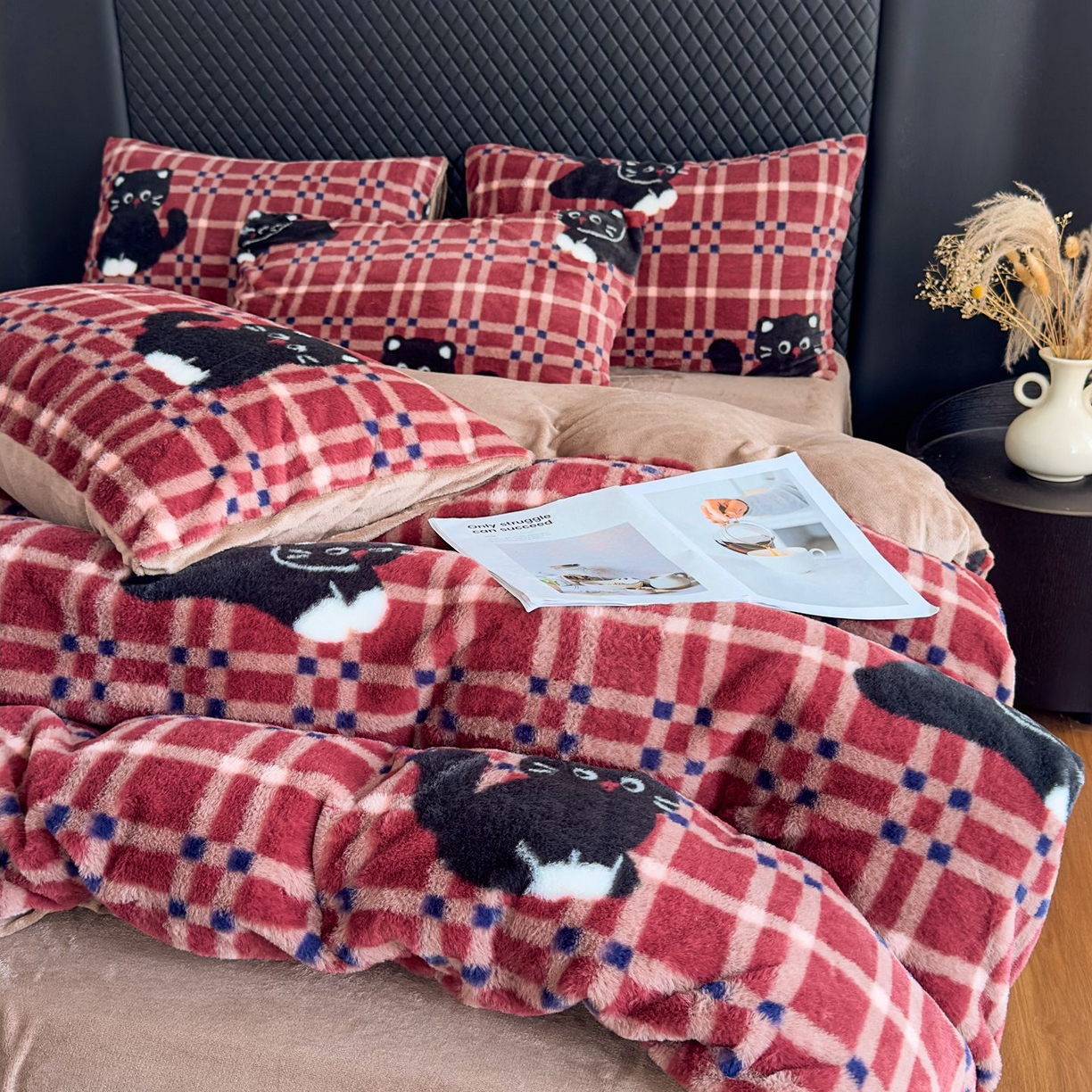 91家纺网 家纺一手货源 找家纺 （总）璐维斯 2025 A类舒适兔毛绒印花四件套卡通花卉牛奶绒秋冬保暖床上用品单被套三件套