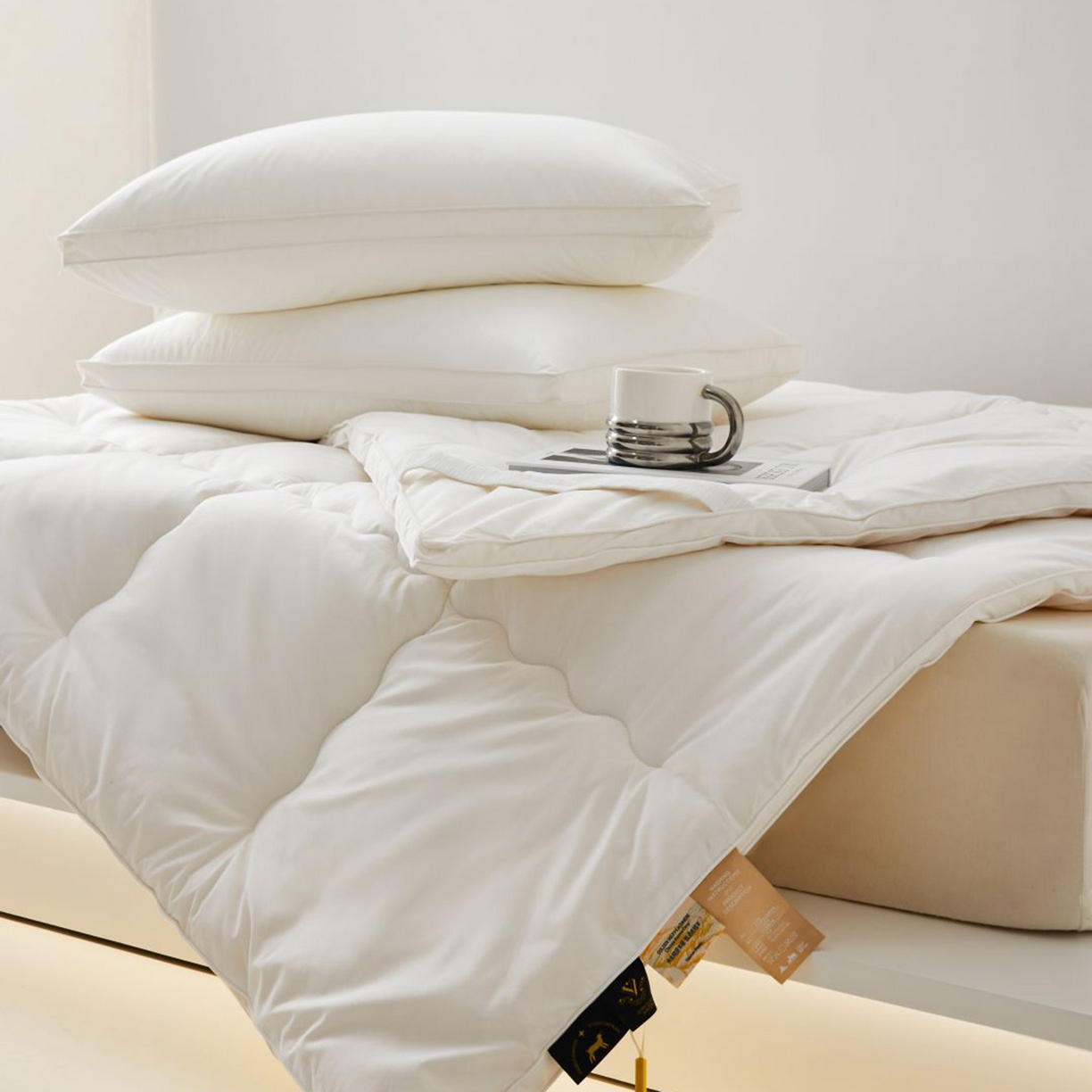 91家纺网 家纺一手货源 找家纺 桂雅居 2025新款优眠澳洲绵羊毛软床垫 白色