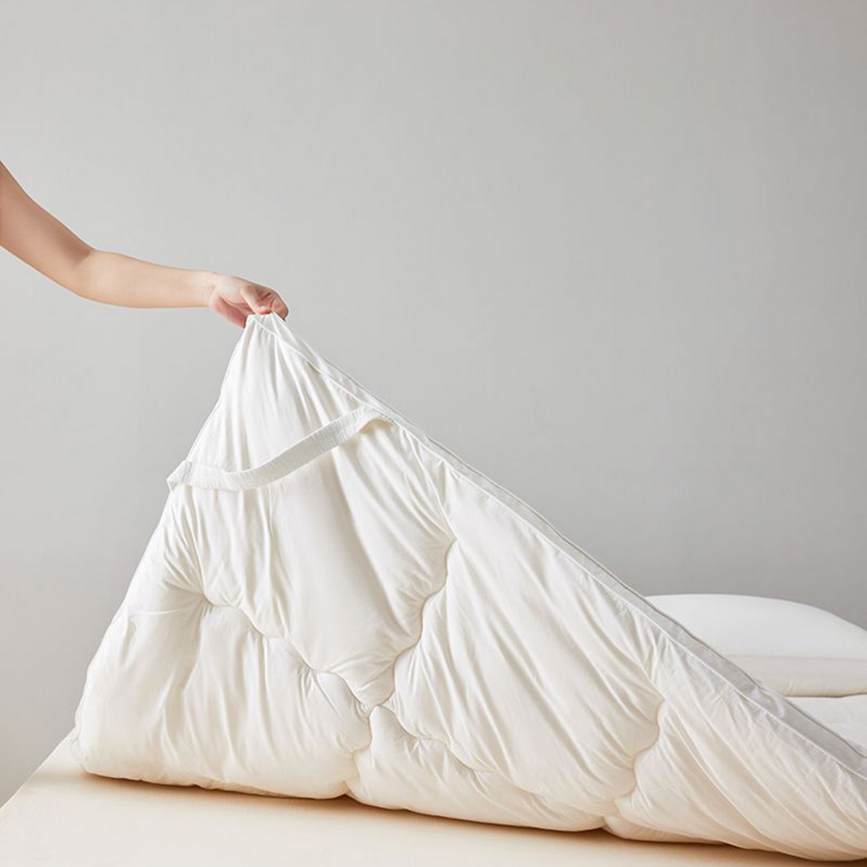 91家纺网 家纺一手货源 找家纺 桂雅居 2025新款优眠澳洲绵羊毛软床垫 白色