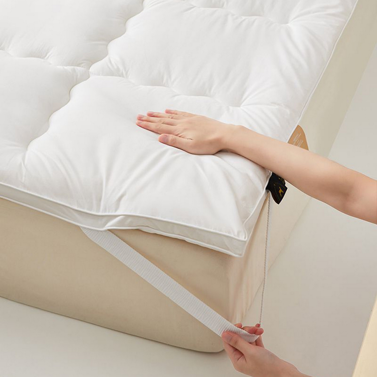 91家纺网 家纺一手货源 找家纺 桂雅居 2025新款优眠澳洲绵羊毛软床垫 白色