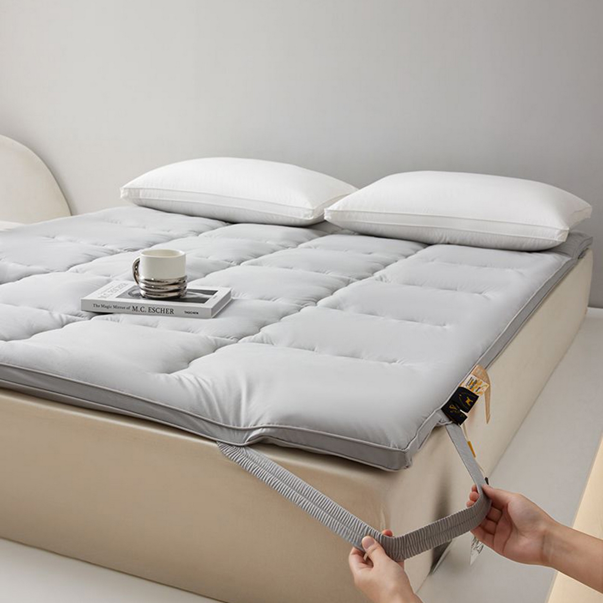 91家纺网 家纺一手货源 找家纺 桂雅居 2025新款优眠澳洲绵羊毛软床垫 灰色