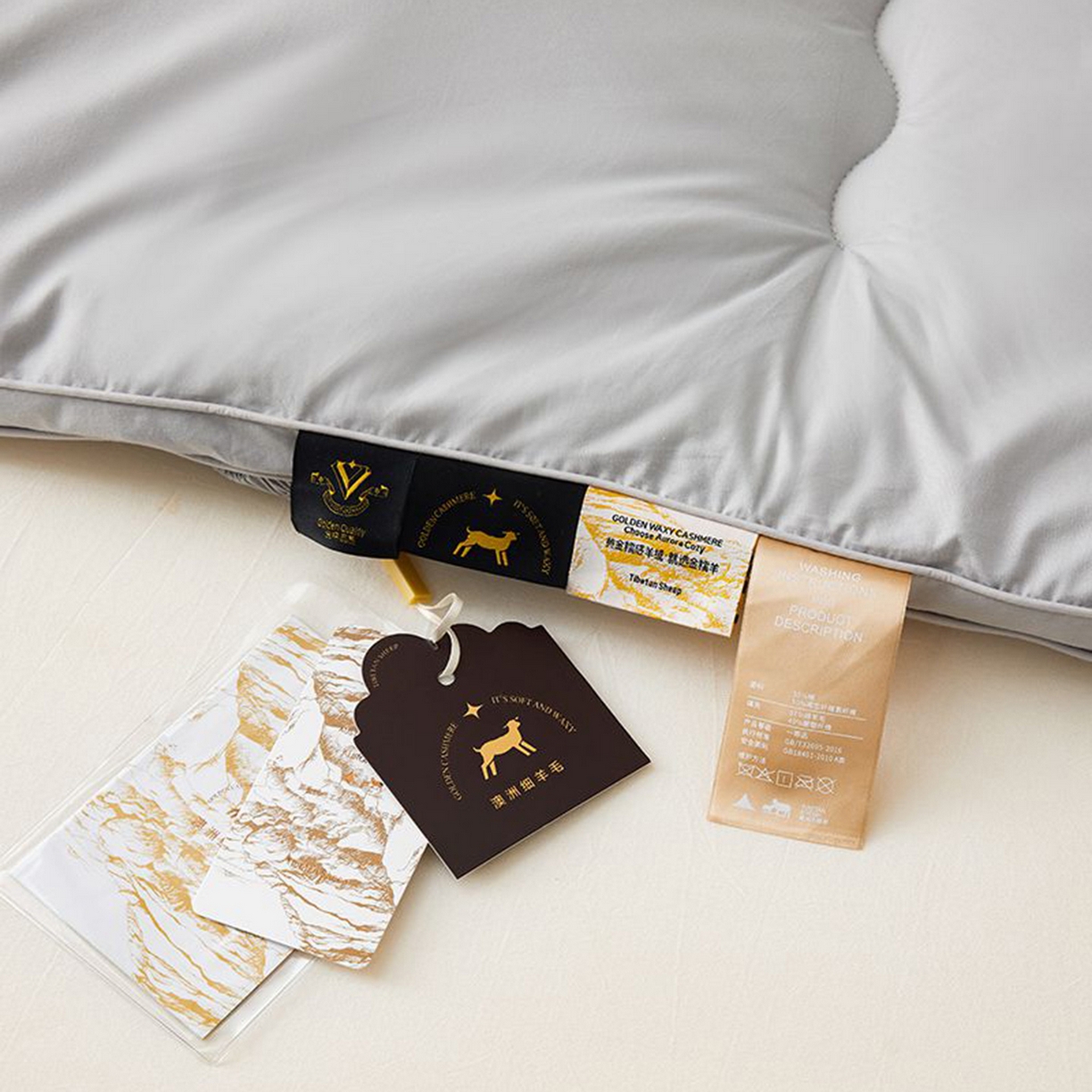 91家纺网 家纺一手货源 找家纺 桂雅居 2025新款优眠澳洲绵羊毛软床垫 灰色