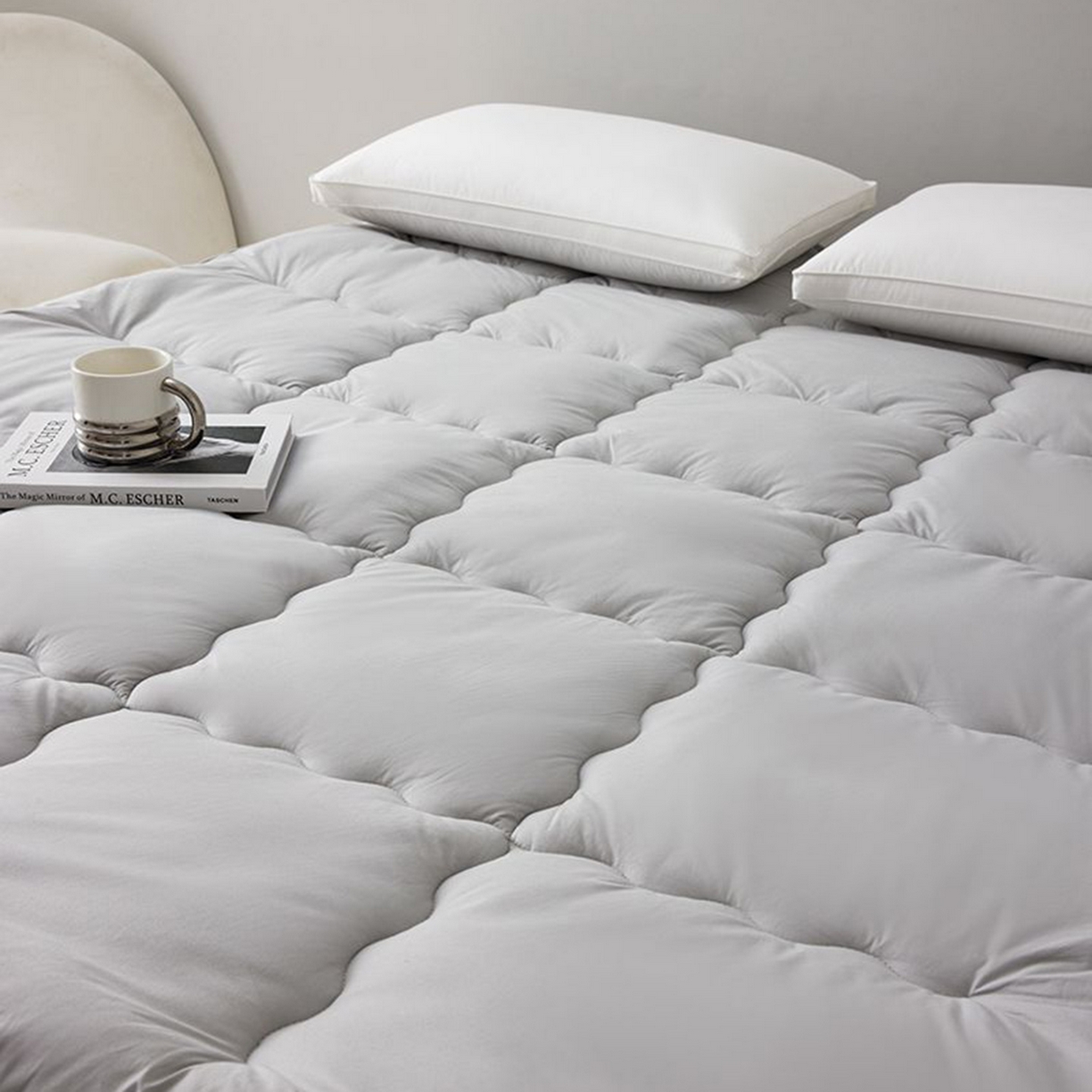 91家纺网 家纺一手货源 找家纺 桂雅居 2025新款优眠澳洲绵羊毛软床垫 灰色