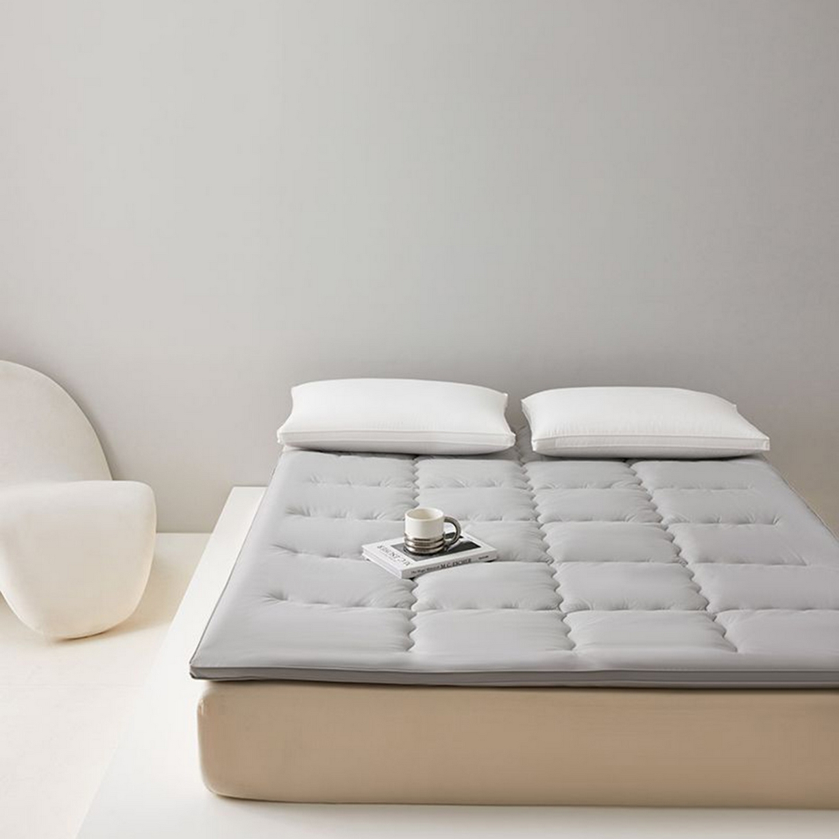 91家纺网 家纺一手货源 找家纺 桂雅居 2025新款优眠澳洲绵羊毛软床垫 灰色