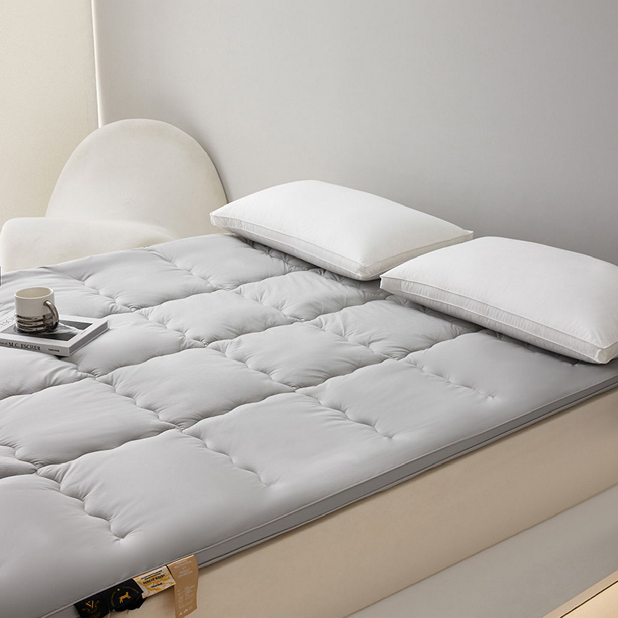 91家纺网 家纺一手货源 找家纺 桂雅居 2025新款优眠澳洲绵羊毛软床垫 灰色