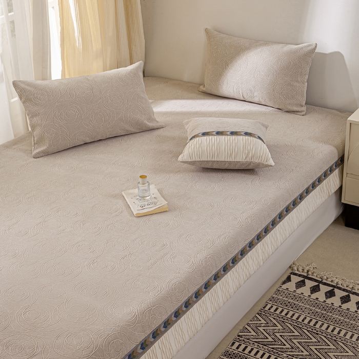 91家纺网 家纺一手货源 找家纺 （总）峻杨 2025新款雪尼尔榻榻米床盖床罩柔软亲肤炕盖四季通用可定制尺寸-完美圆梦