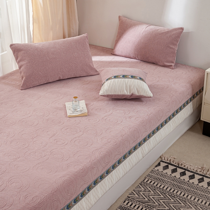 91家纺网 家纺一手货源 找家纺 （总）峻杨 2025新款雪尼尔榻榻米床盖床罩柔软亲肤炕盖四季通用可定制尺寸-完美圆梦