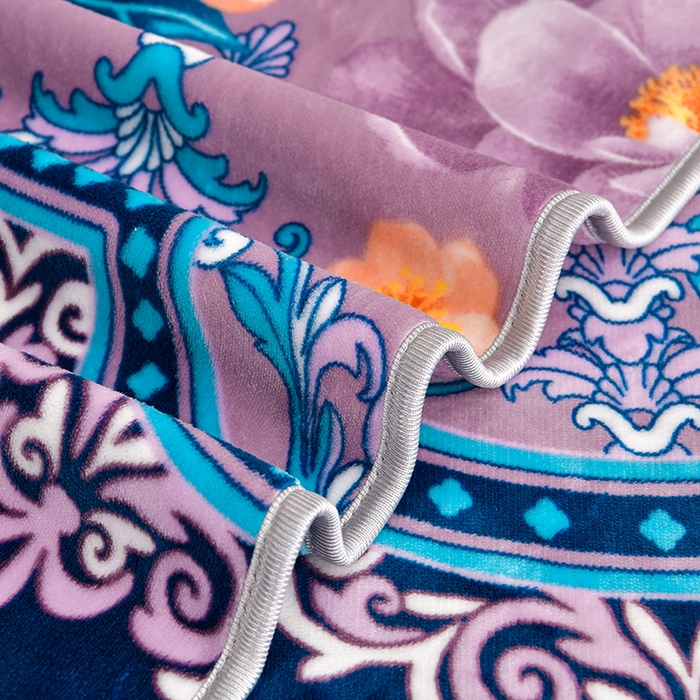 91家纺网 家纺一手货源 找家纺 缘莉娜家纺 2025高克重8斤牛奶绒四件套金貂绒法莱绒加厚保暖直播电商爆款 如花似锦