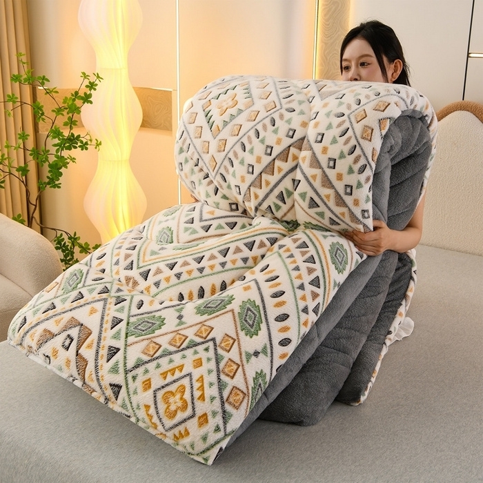 91家纺网 家纺一手货源 找家纺 （总）金多美家纺 2025新款羊羔绒冬被雪花绒被子双面绒被芯秋冬被牛奶绒冬被春秋被