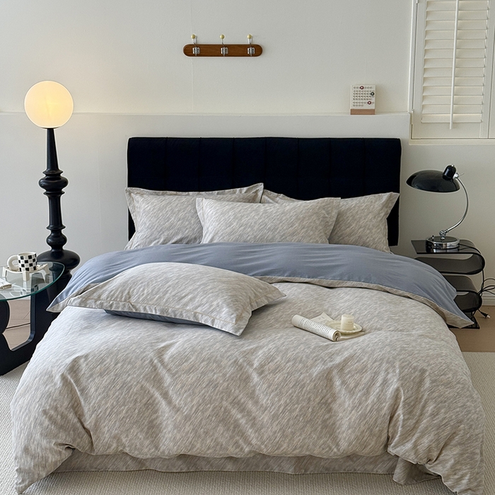 于果 2025新款暖绒磨毛四件套 阿华田灰