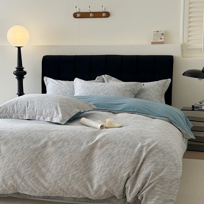 91家纺网 家纺一手货源 找家纺 于果 2025新款暖绒磨毛四件套 阿华田蓝