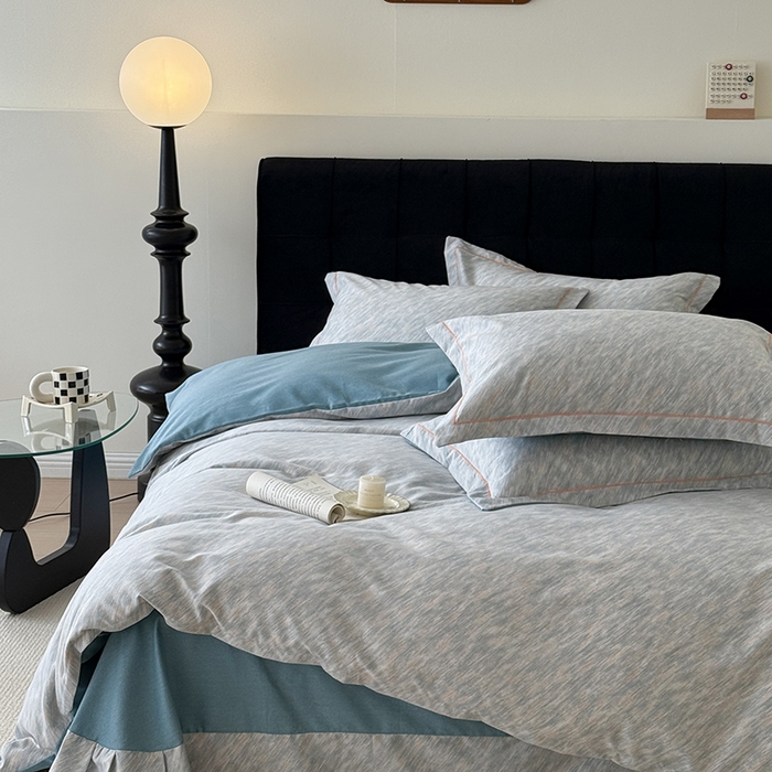 91家纺网 家纺一手货源 找家纺 于果 2025新款暖绒磨毛四件套 阿华田蓝