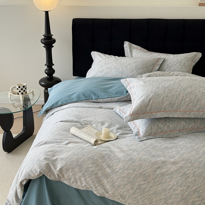 91家纺网 家纺一手货源 找家纺 于果 2025新款暖绒磨毛四件套 阿华田蓝