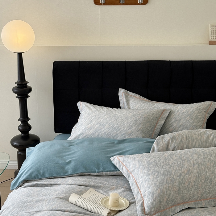 91家纺网 家纺一手货源 找家纺 于果 2025新款暖绒磨毛四件套 阿华田蓝