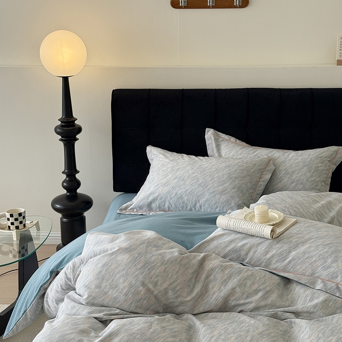 91家纺网 家纺一手货源 找家纺 于果 2025新款暖绒磨毛四件套 阿华田蓝