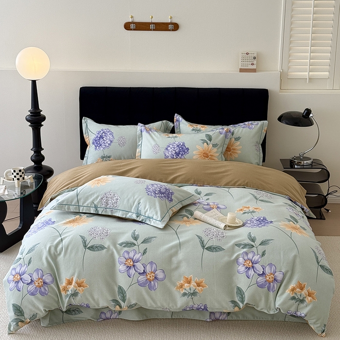 于果 2025新款暖绒磨毛四件套 安娜