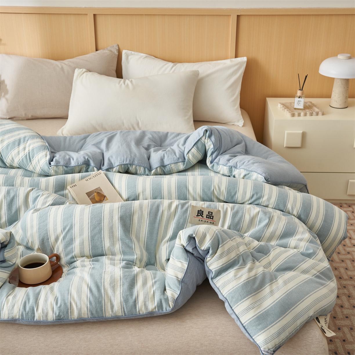 91家纺网 家纺一手货源 找家纺 （总）趣色家纺 2025新款色织格子里外全棉纯棉棉花冬被被子被芯