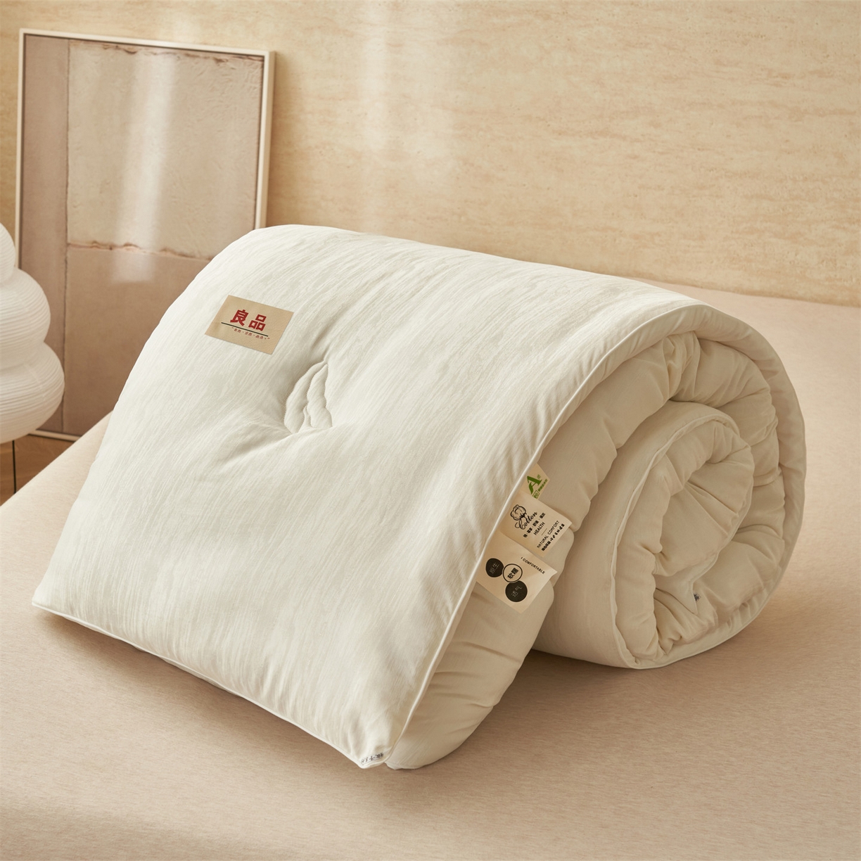 91家纺网 家纺一手货源 找家纺 （总）趣色家纺 2025新款银丝大提花55%大豆冬被被子被芯