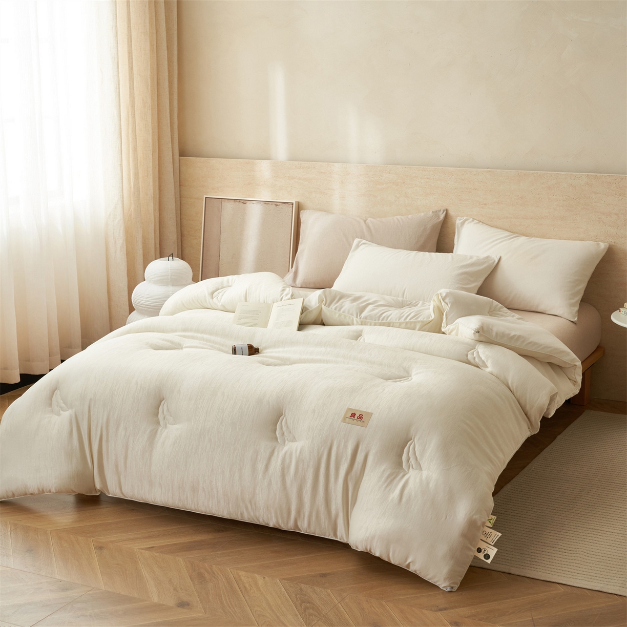 91家纺网 家纺一手货源 找家纺 （总）趣色家纺 2025新款银丝大提花55%大豆冬被被子被芯