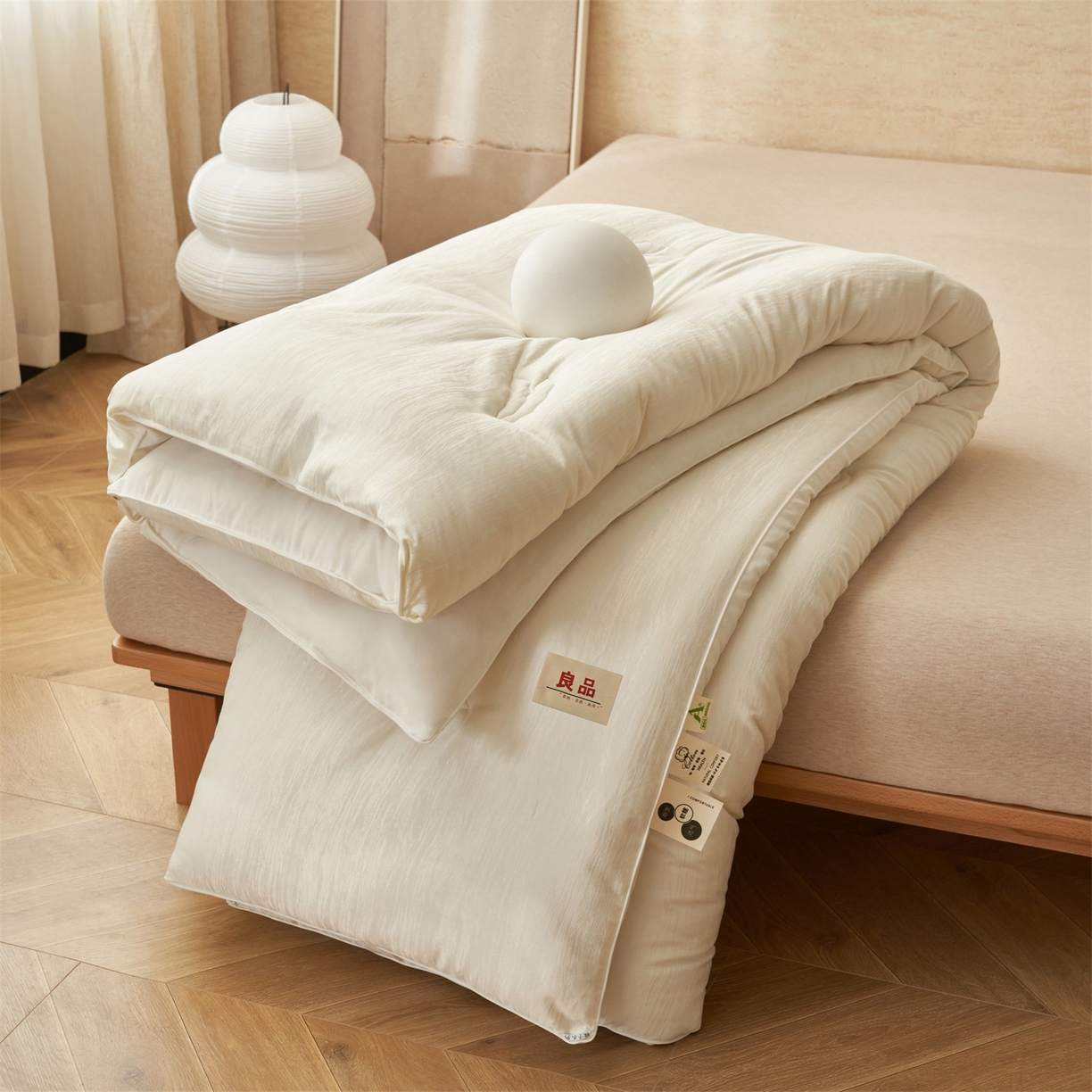 91家纺网 家纺一手货源 找家纺 （总）趣色家纺 2025新款银丝大提花55%大豆冬被被子被芯