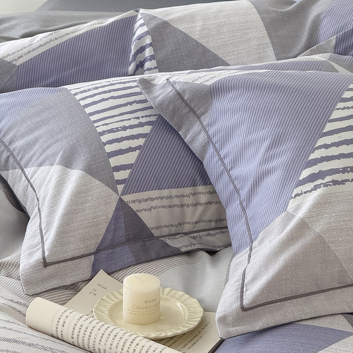 91家纺网 家纺一手货源 找家纺 于果 2025新款暖绒磨毛四件套 创意几何