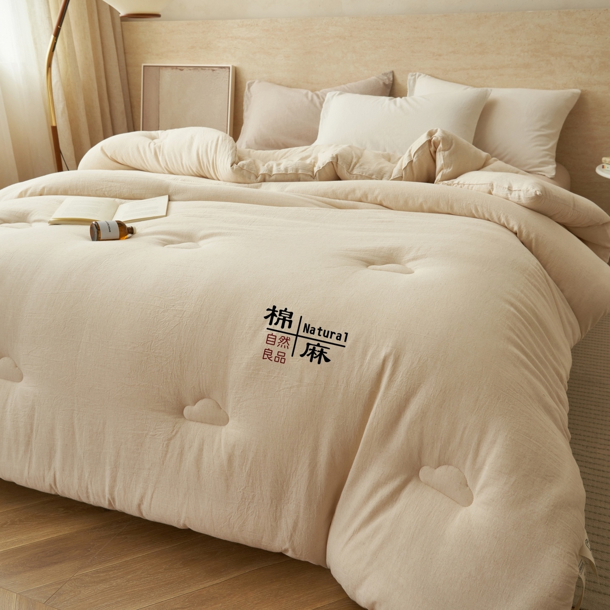 91家纺网 家纺一手货源 找家纺 （总）趣色家纺 2025新款棉麻素色新疆棉花冬被被子被芯