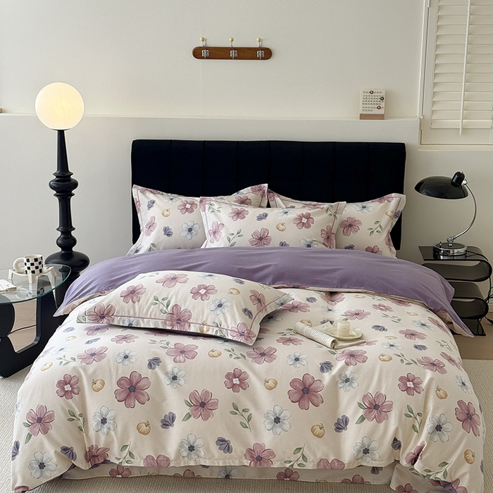 于果 2025新款暖绒磨毛四件套 好春光