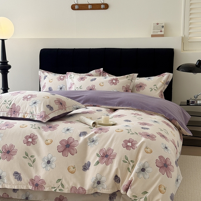 91家纺网 家纺一手货源 找家纺 于果 2025新款暖绒磨毛四件套 好春光