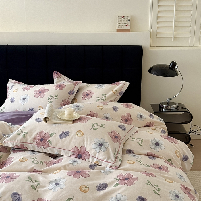 91家纺网 家纺一手货源 找家纺 于果 2025新款暖绒磨毛四件套 好春光