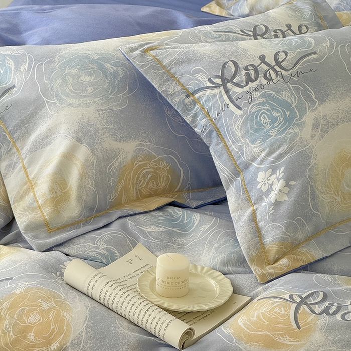 91家纺网 家纺一手货源 找家纺 于果 2025新款暖绒磨毛四件套 花香满园