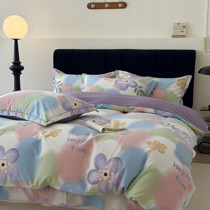 91家纺网 家纺一手货源 找家纺 于果 2025新款暖绒磨毛四件套 梦妆