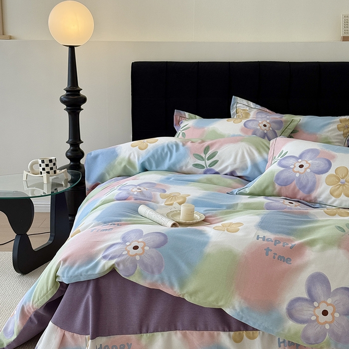 91家纺网 家纺一手货源 找家纺 于果 2025新款暖绒磨毛四件套 梦妆