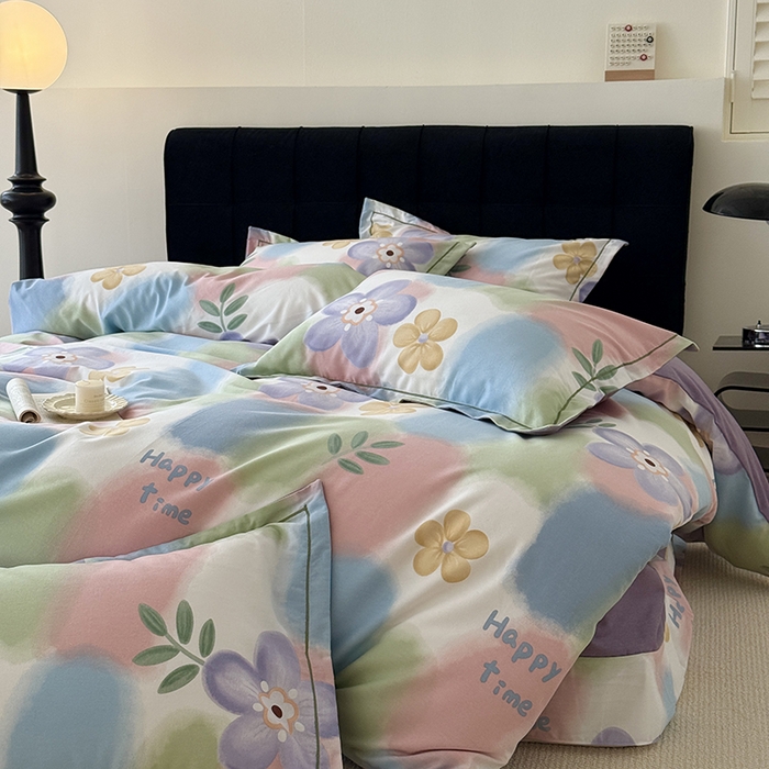 91家纺网 家纺一手货源 找家纺 于果 2025新款暖绒磨毛四件套 梦妆