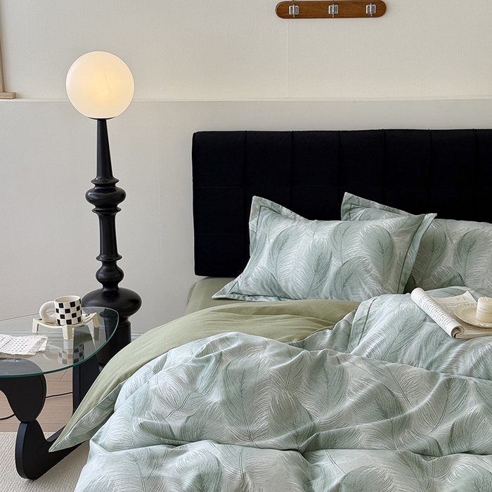 91家纺网 家纺一手货源 找家纺 于果 2025新款暖绒磨毛四件套 闪耀绿