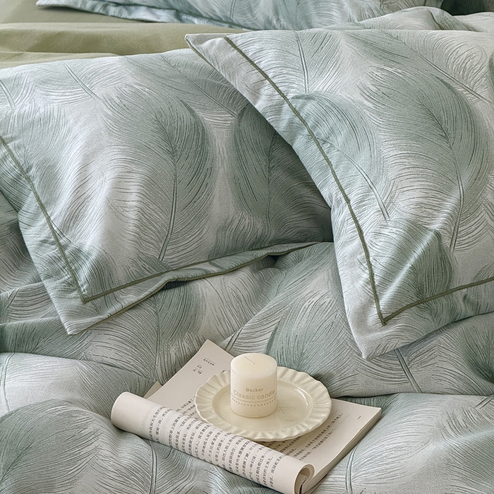 91家纺网 家纺一手货源 找家纺 于果 2025新款暖绒磨毛四件套 闪耀绿