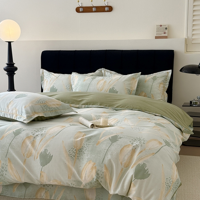 91家纺网 家纺一手货源 找家纺 于果 2025新款暖绒磨毛四件套 往事随风